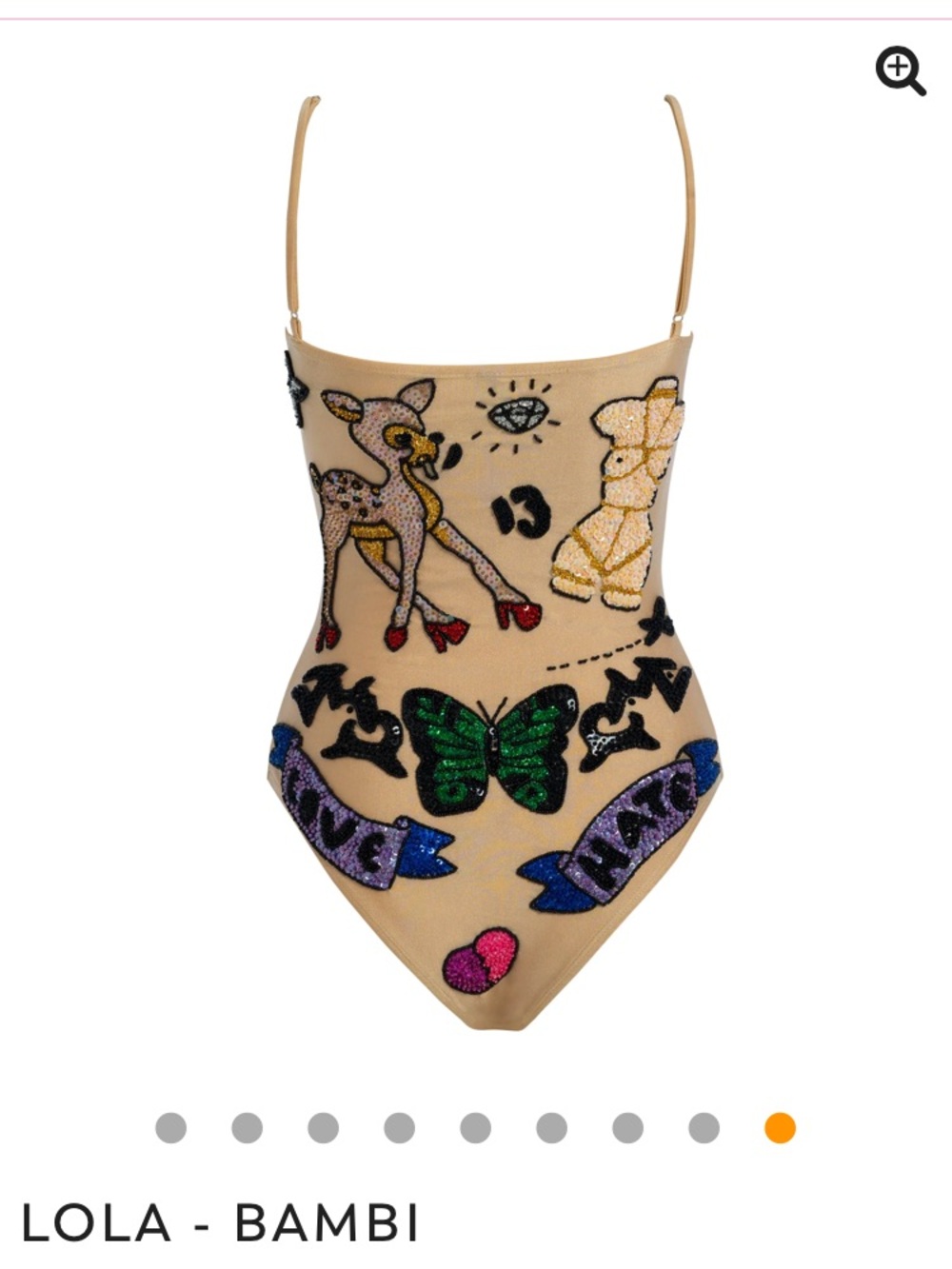 SeaQueen Lola - Bambi Sequin tattoo nude One-Piece Swimsuit Discount Universe - Picture 3 of 16